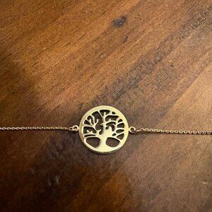 14K Yellow Gold Tree of Life Bracelet 7.5 inches